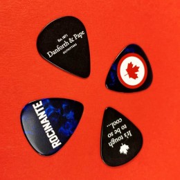 Black and Pearl Dark Blue Celluloid printed Guitar picks